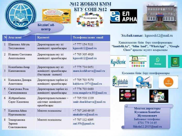 БАННЕР КГУ "СОШ №12"
